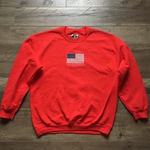 PrettyLittleThing Red USA Flag Sweatshirt